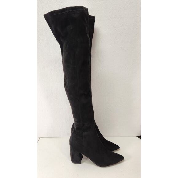 Steve Madden Nifty Pointed Toe Over The Knee Boots Black Women's Size 9M NWOT - Picture 3 of 12